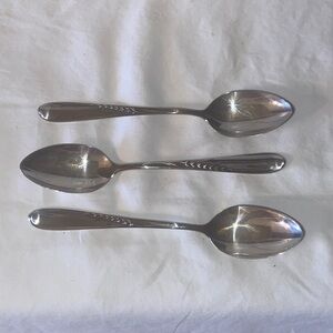 Vintage REED & BARTON Sterling Silver Wheat soup round bowl spoon set of 3